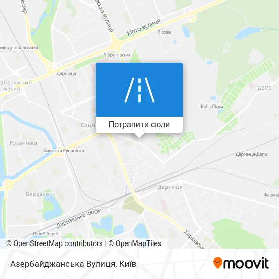 Карта Азербайджанська Вулиця