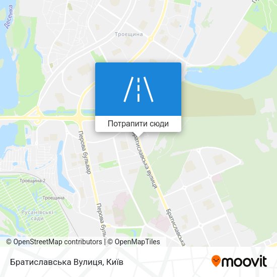 Карта Братиславська Вулиця