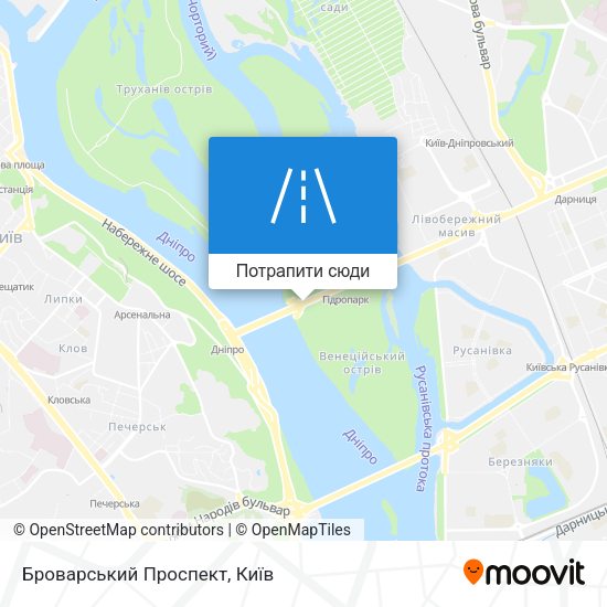 Карта Броварський Проспект