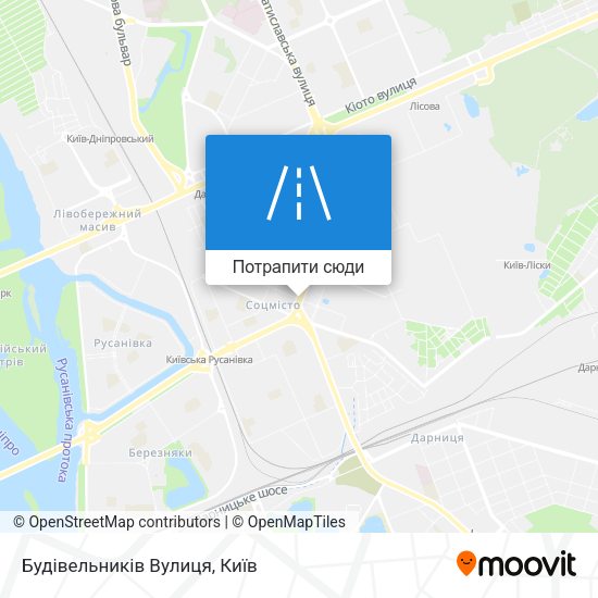 Карта Будівельників Вулиця