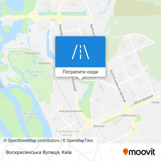 Карта Воскресенська Вулиця