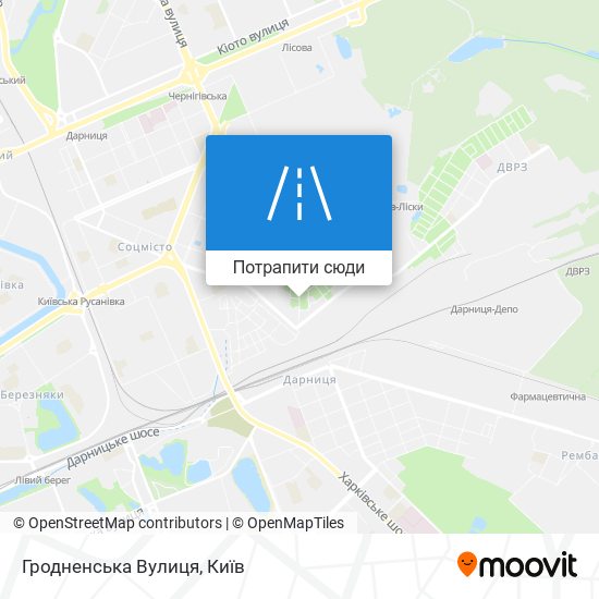 Карта Гродненська Вулиця