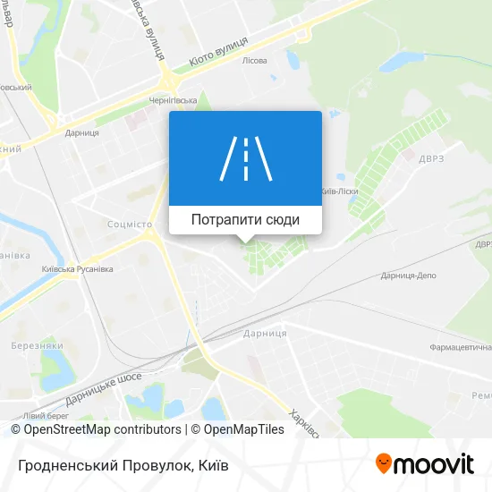 Карта Гродненський Провулок