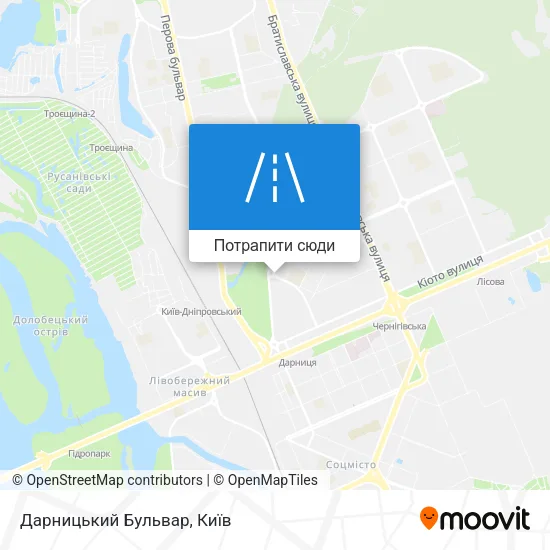 Карта Дарницький Бульвар