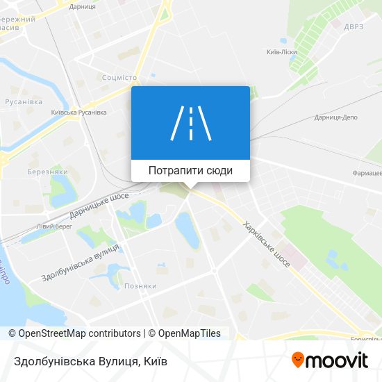 Карта Здолбунівська Вулиця