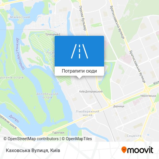 Карта Каховська Вулиця