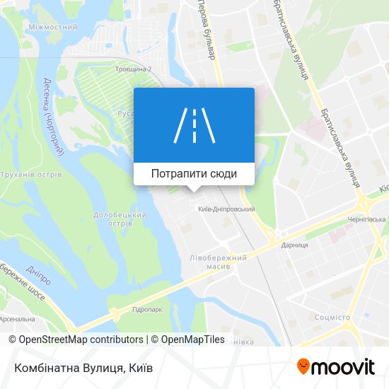 Карта Комбінатна Вулиця