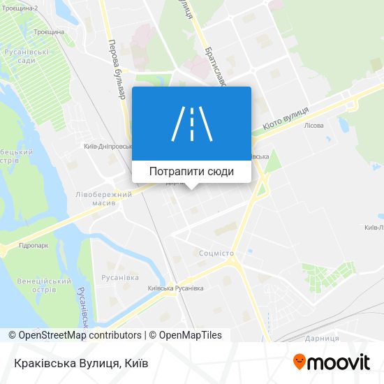 Карта Краківська Вулиця