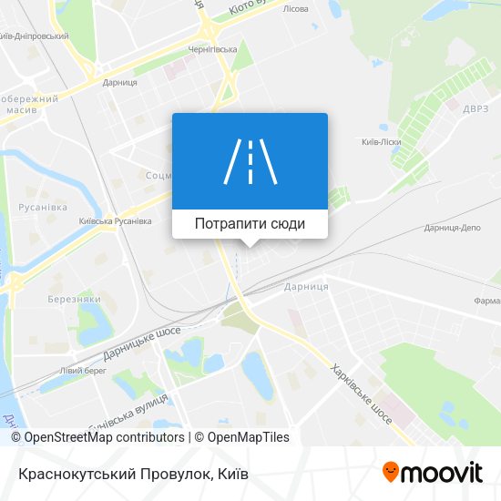 Карта Краснокутський Провулок