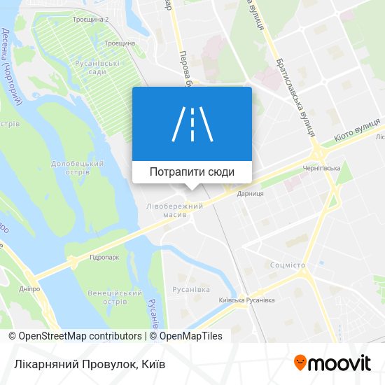 Карта Лікарняний Провулок
