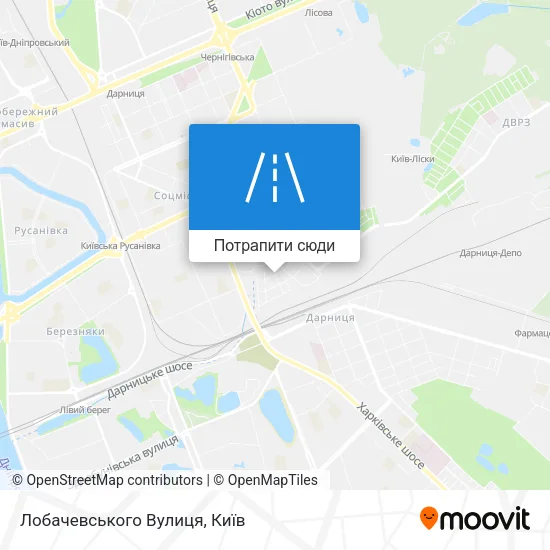 Карта Лобачевського Вулиця