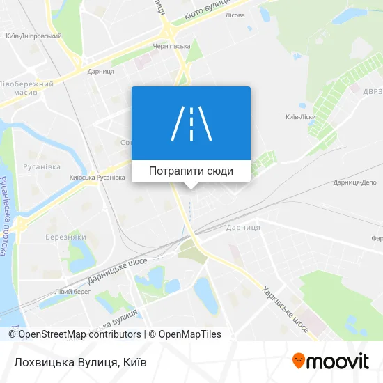 Карта Лохвицька Вулиця