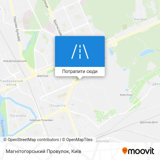 Карта Магнітогорський Провулок