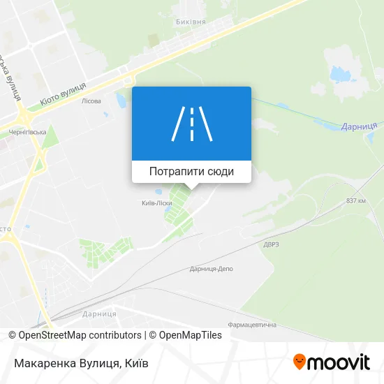 Карта Макаренка Вулиця
