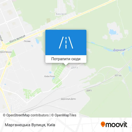 Карта Марганецька Вулиця