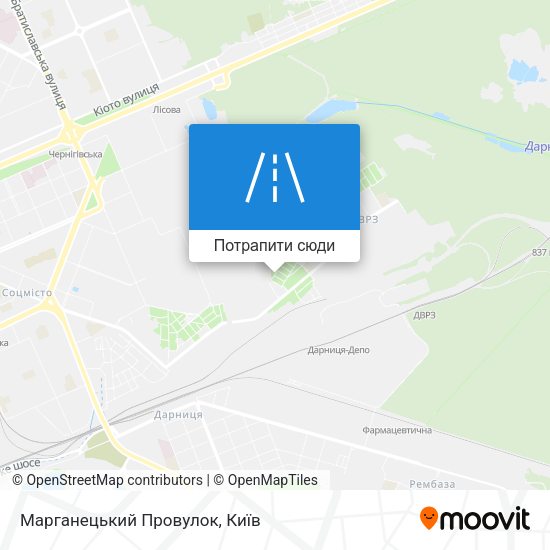 Карта Марганецький Провулок