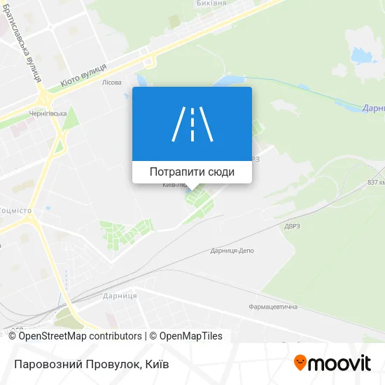 Карта Паровозний Провулок