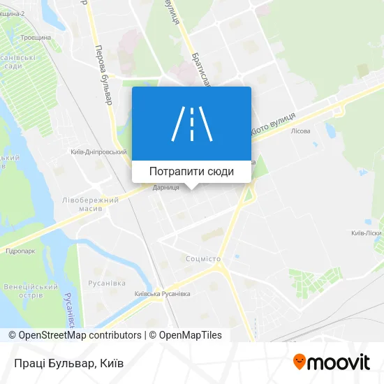 Карта Праці Бульвар