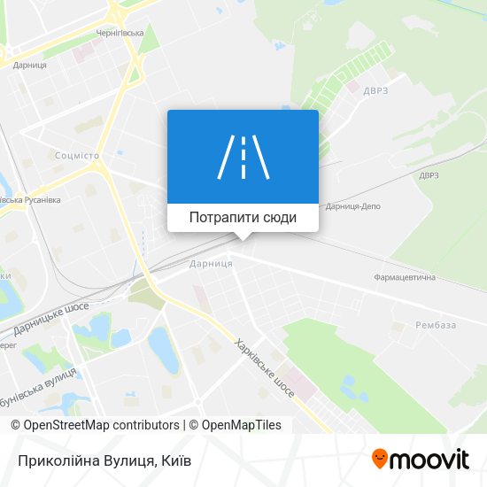 Карта Приколійна Вулиця