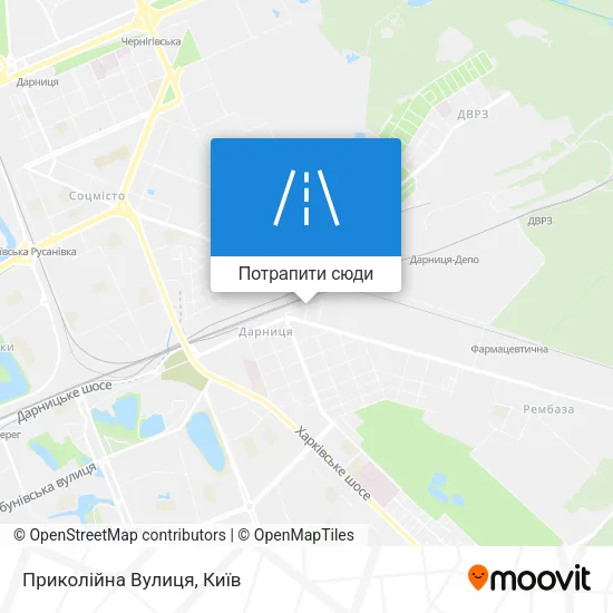 Карта Приколійна Вулиця