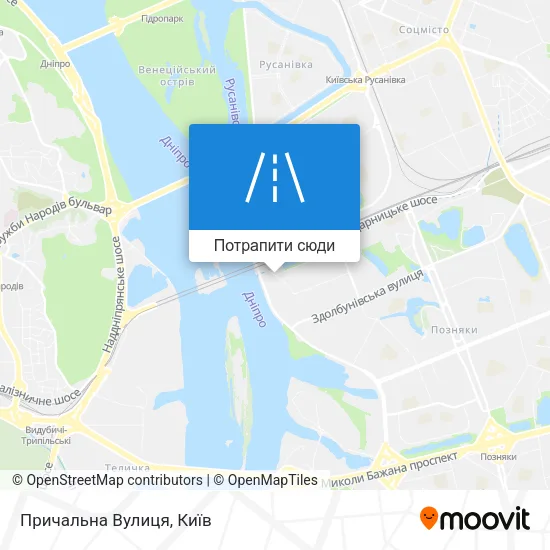 Карта Причальна Вулиця