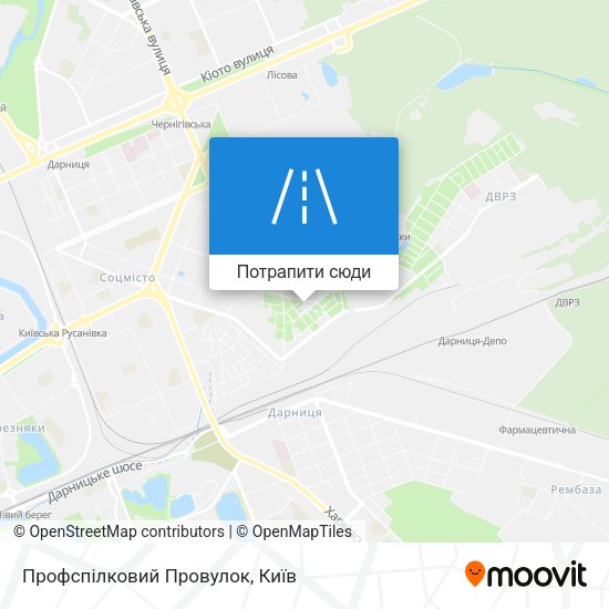 Карта Профспілковий Провулок