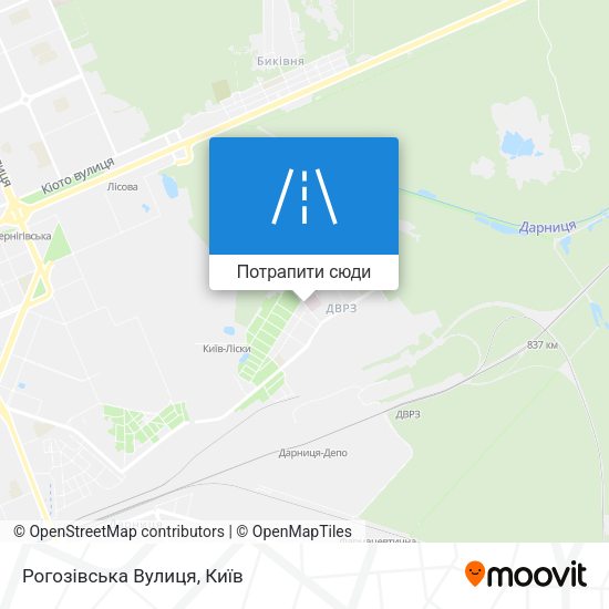 Карта Рогозівська Вулиця