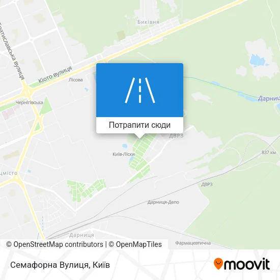 Карта Семафорна Вулиця