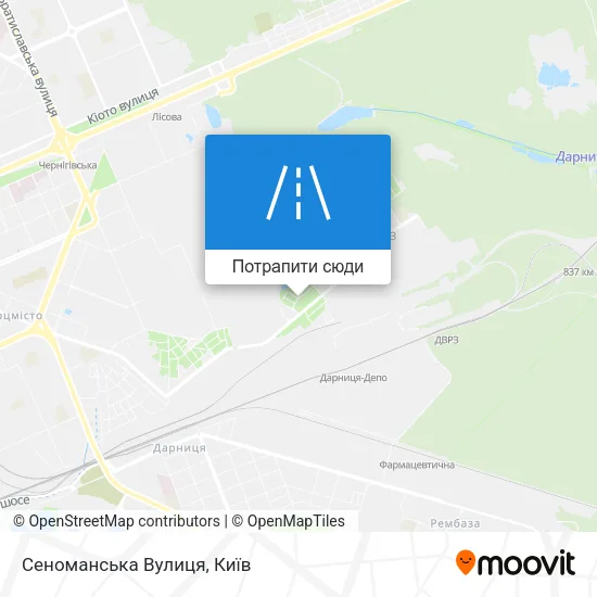 Карта Сеноманська Вулиця