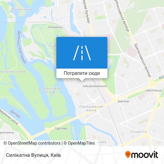 Карта Силікатна Вулиця