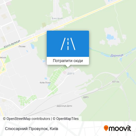 Карта Слюсарний Провулок