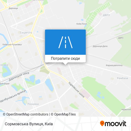Карта Сормовська Вулиця