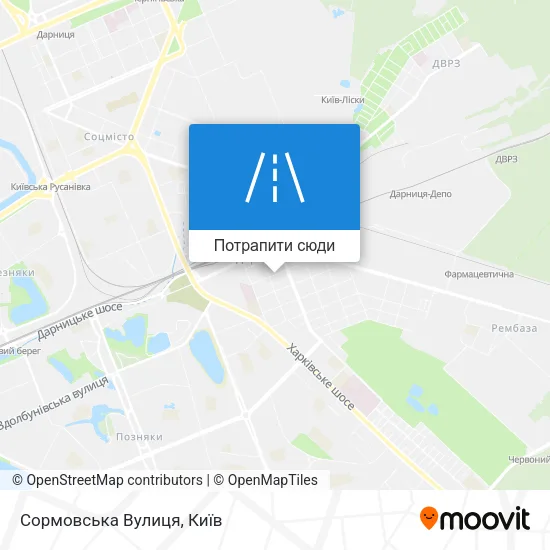 Карта Сормовська Вулиця