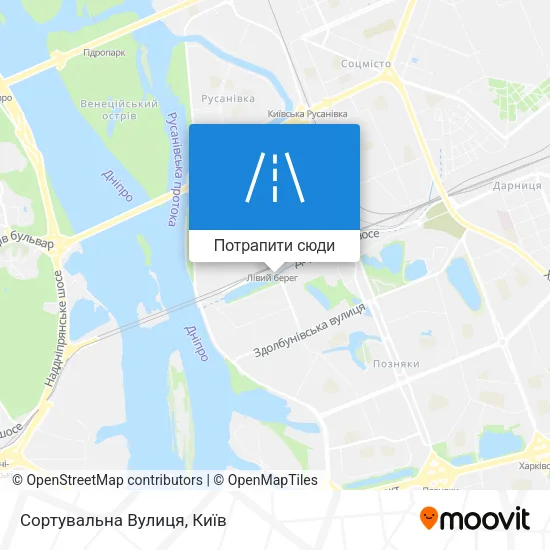 Карта Сортувальна Вулиця