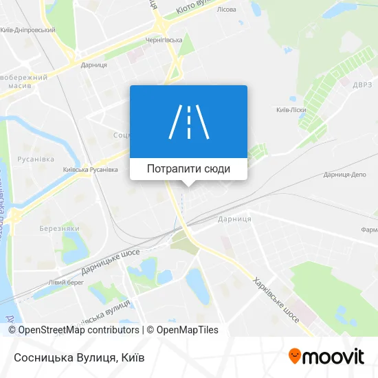 Карта Сосницька Вулиця