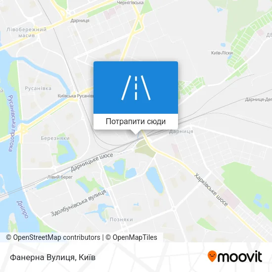 Карта Фанерна Вулиця