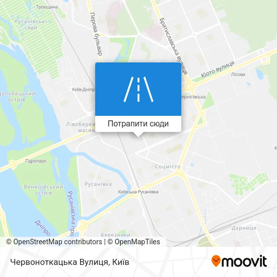 Карта Червоноткацька Вулиця