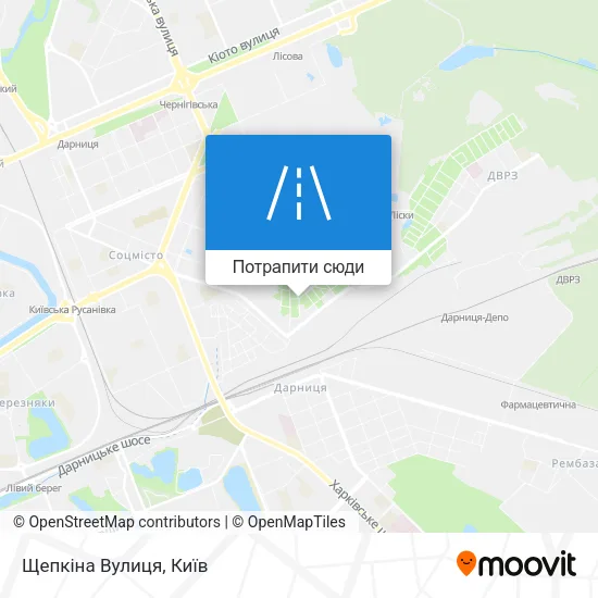 Карта Щепкіна Вулиця