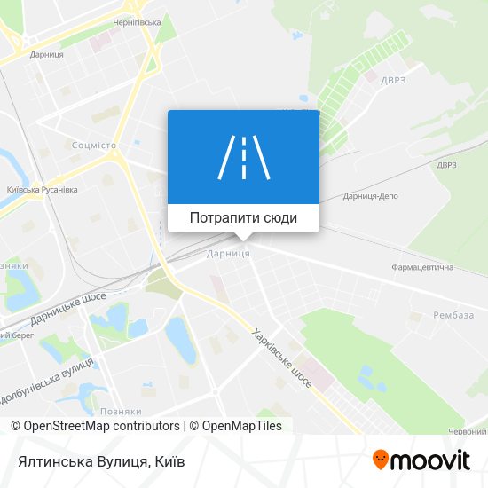 Карта Ялтинська Вулиця