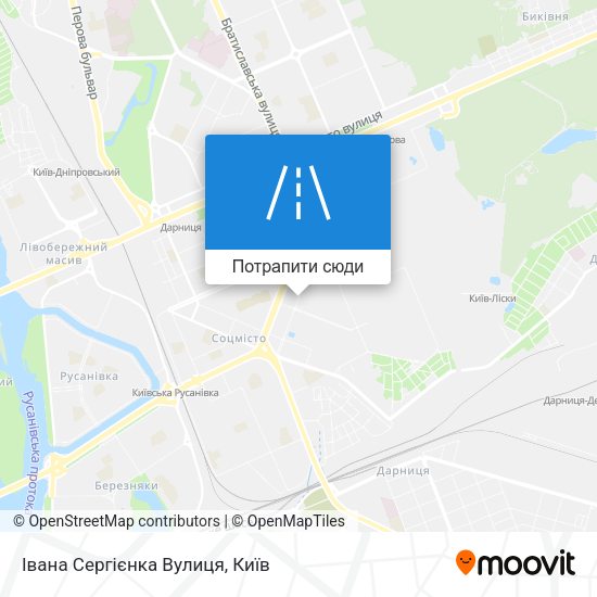 Карта Івана Сергієнка Вулиця