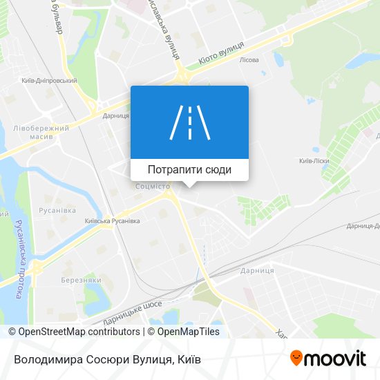 Карта Володимира Сосюри Вулиця