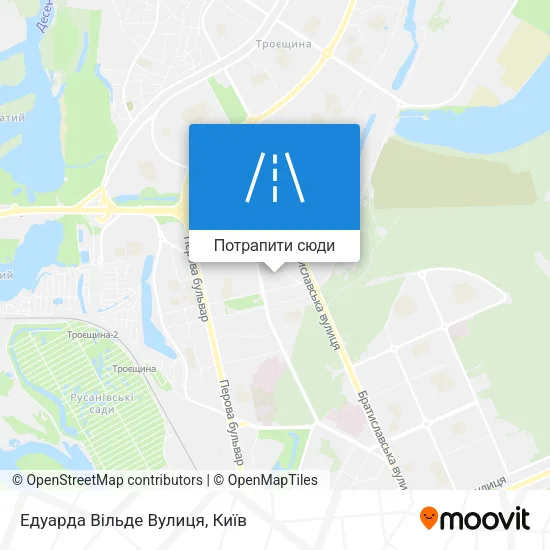 Карта Едуарда Вільде Вулиця