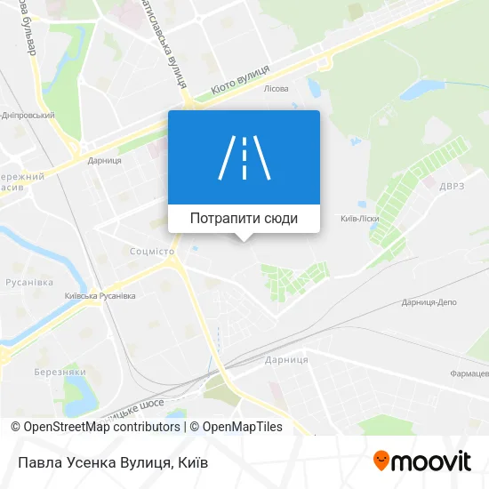 Карта Павла Усенка Вулиця