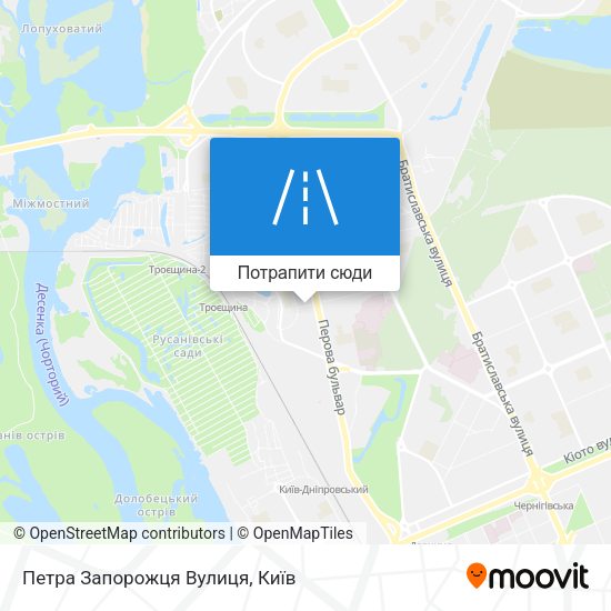 Карта Петра Запорожця Вулиця