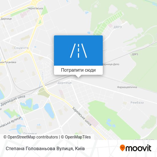 Карта Степана Голованьова Вулиця