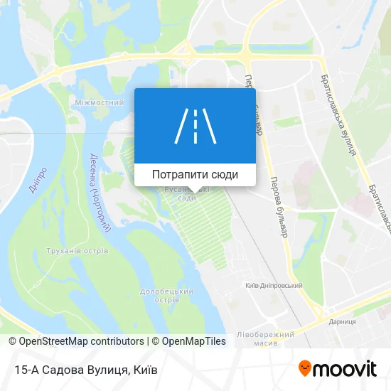 Карта 15-А Садова Вулиця