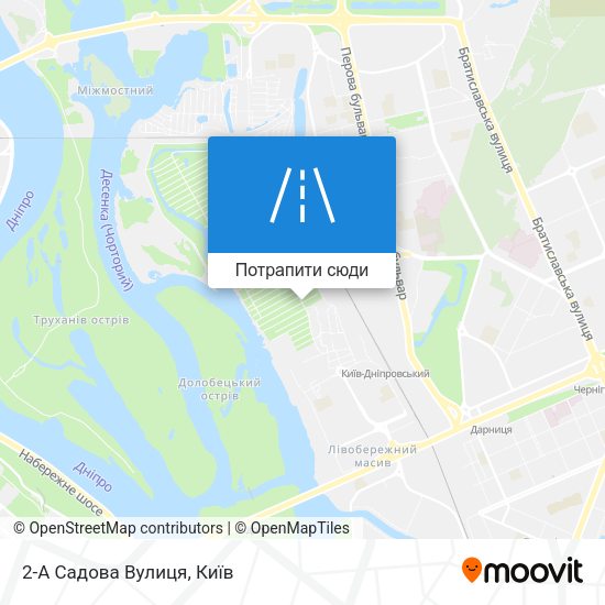 Карта 2-А Садова Вулиця