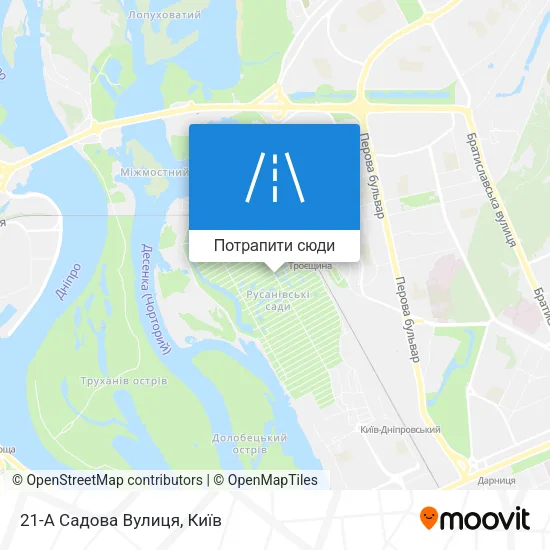 Карта 21-А Садова Вулиця
