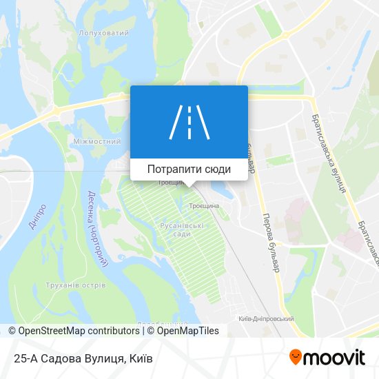 Карта 25-А Садова Вулиця