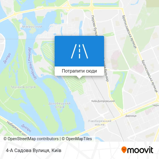 Карта 4-А Садова Вулиця